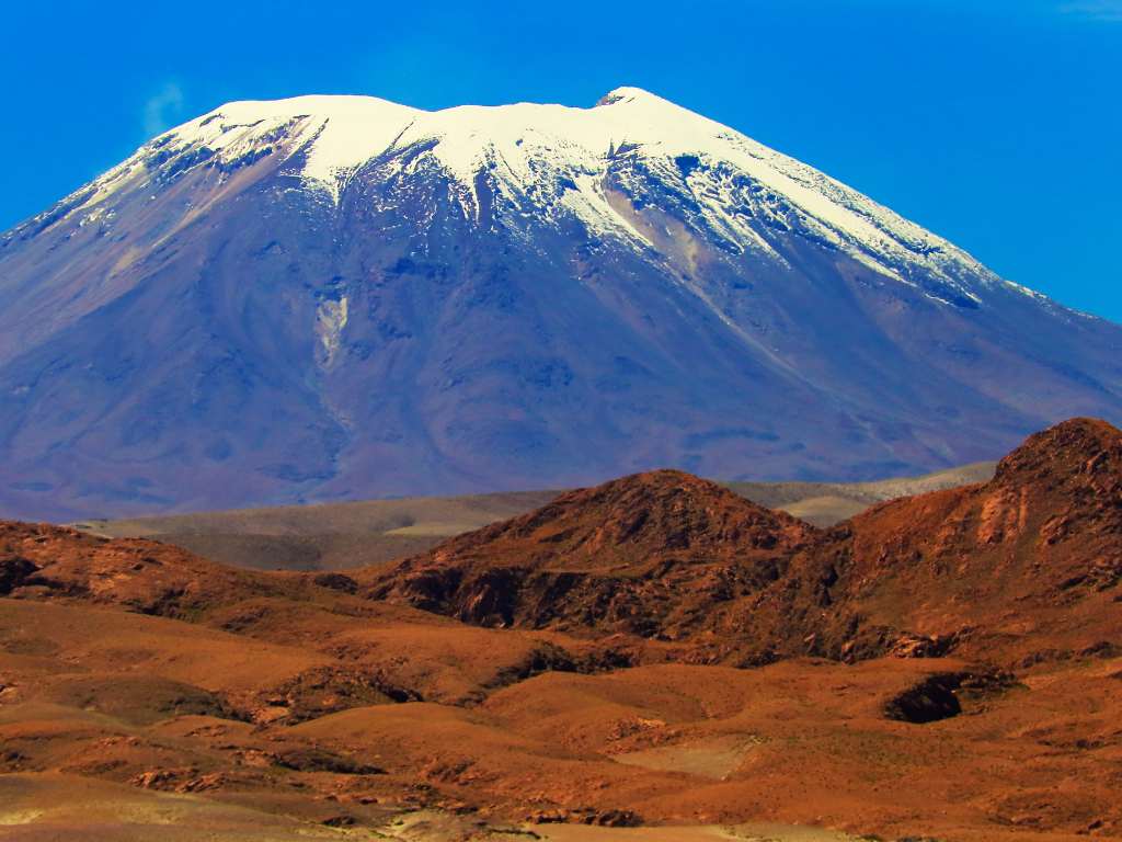 Imagen de referencia de volcanes de Chile